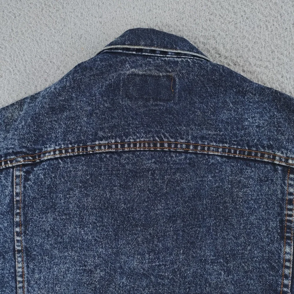 Vintage Levi's Denim Trucker Jacket Mens Large Stonewash Made in USA 90s 71548 - Picture 6 of 16